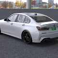 White BMW Sedan With Black Roof Sporty Design And Modern Exterior Features