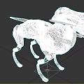 Mechanical Dog Robot With Futuristic Cybernetic Design Metallic Structure And Orange Accents