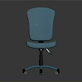 Turquoise Office Chair With Mesh Backrest Adjustable Design And Swivel Wheels