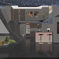 Modern Luxury Beauty Salon Reception Interior With Unique Starry Ceiling And Exquisite Lobby Design
