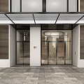 Modern Shopping Mall Store Exterior Design With Glass Doors And Commercial Entrance Facade
