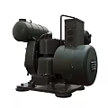 Industrial Air Compressor With Green Motor Storage Tank And Mechanical Parts