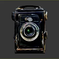 Classic Vintage Camera With Retro Design And Mechanical Electronic Structure Details 3d model