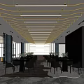 Modern reception area Sales office Sales center Negotiation area Rest area 3d model