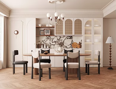 French vintage restaurant 3d model