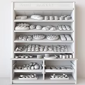 Bakery Display Shelf With Bread Donuts Pies Cupcakes And Cookies On Multiple Layers