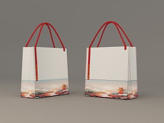 National Tide Tote Bag 3d model