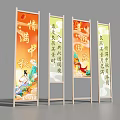 Traditional Chinese Festival Banners For Mid Autumn National Day With Cultural Patterns And Characters