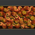 Fresh Red and Yellow Apples in a Wooden Crate Ripe and Juicy