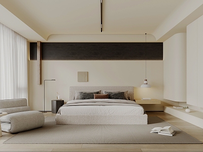 Minimalist Cream Style Bedroom model