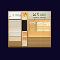 Wooden Display Shelves With Multiple Layers And Drawers For Retail Showcase