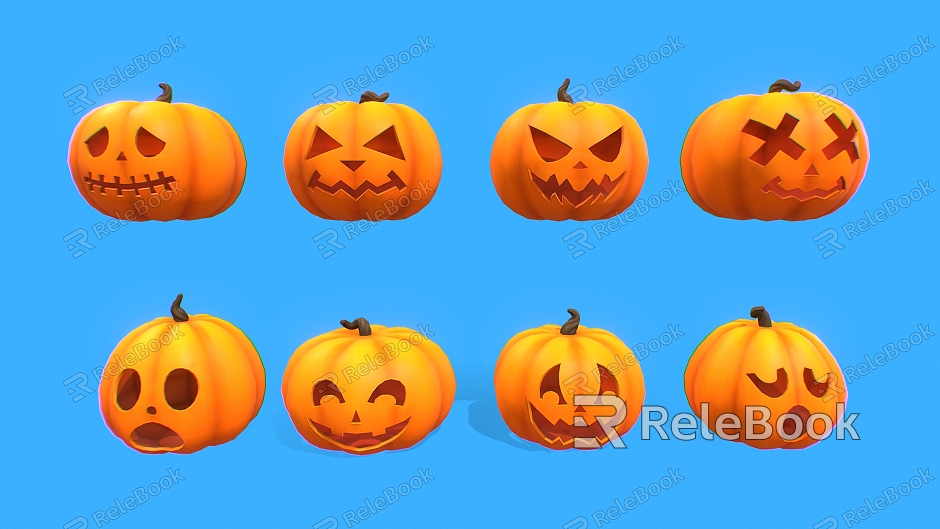 Pumpkin Halloween Pumpkin Cartoon Pumpkin Cartoon Vegetables model