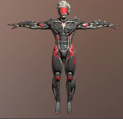 Modern robot lightning 3d model