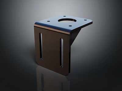 Iron Art Bracket With Sleek Design And Metallic Finish 3d model