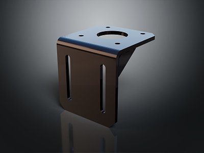 Modern bracket toggle plate metal sheet 3d model