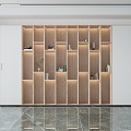 Bookcase Background Cabinet Decorative Cabinet Bookshelf Office Cabinet 3d model