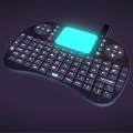 Wireless Mini Computer Keyboard With LED Screen And Multimedia Control Buttons 3d model