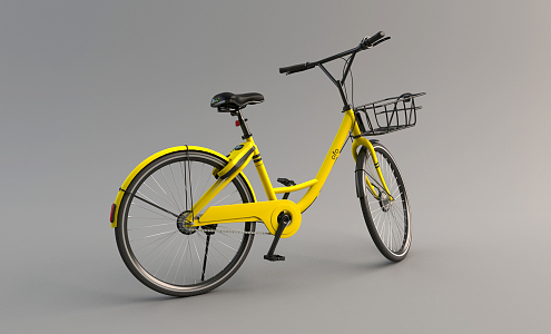 Modern bike sharing bike 3d model