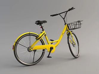Modern bike sharing bike 3d model