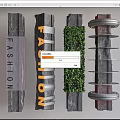 Modern decorative column, modeling column, wrapping column 3d model