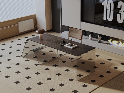 Modern dining table 3d model