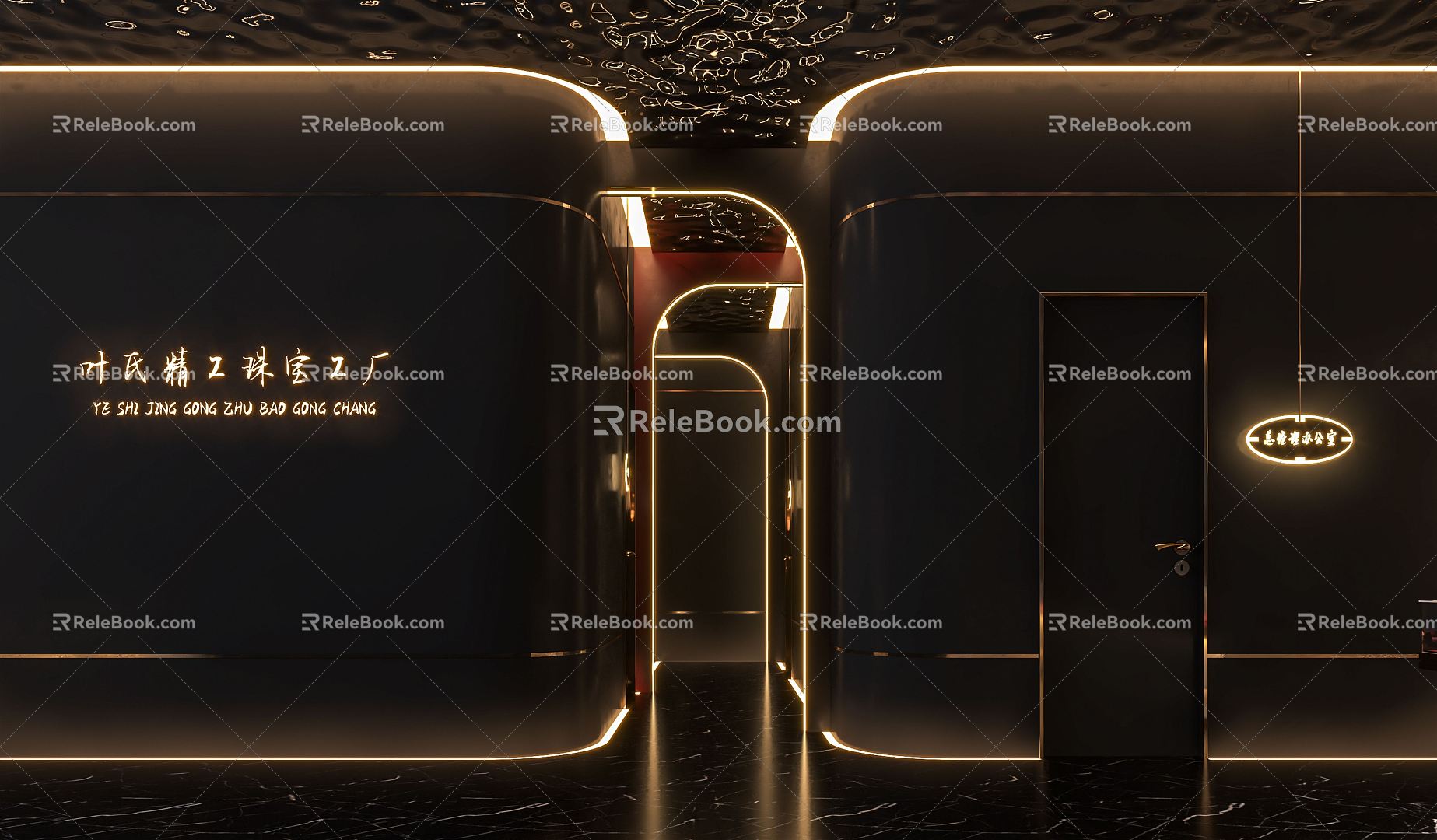 Yao Ming Jewelry Store Modern Jewelry Store 3d model