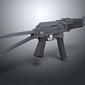 Tactical Assault Rifle 3D Model with Detailed Barrel Stock and Magazine Design