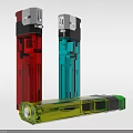 Colorful Transparent Lighters in Red Blue Green with Sleek Design for Daily Use