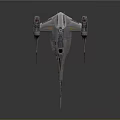 Futuristic Spaceship Design For Space Exploration With Sleek Metallic Finish And Twin Engines