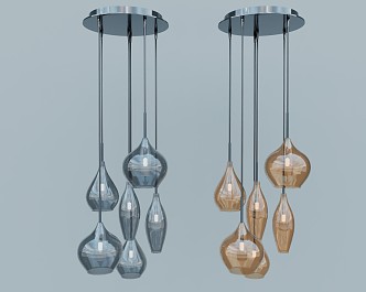 Modern chandelier 3d model