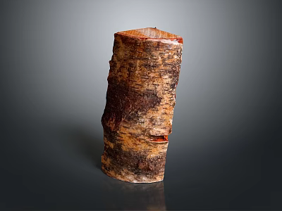 Natural Wooden Stump Shaped Decorative Item For Home Living Decoration 3d model