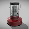Classic Red Household Heater With Metal Mesh Cover And Stable Base For Home Use