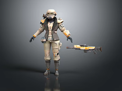 Science Fiction Warrior Future Warrior Next Generation Warrior Super Soldier Magic Warrior Super Soldier Science Fiction Soldier 3d model