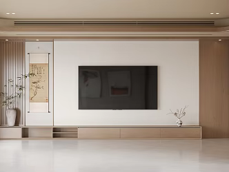 New Chinese TV background wall TV wall 3d model