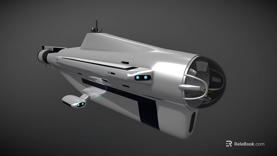 Futuristic Silver Fighter Jet Featuring Streamlined Design Advanced Cockpit And Blue Lights 3d model 