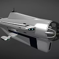Futuristic Silver Fighter Jet Featuring Streamlined Design Advanced Cockpit And Blue Lights