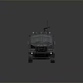 Black SWAT Armored Tank With Roof Mounted Gun Antenna And 801 Number Design