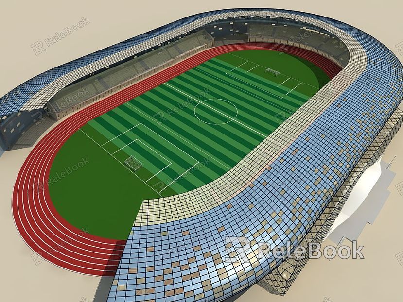 Stadium Football Field Sports Ground model