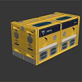 Yellow Tianjin Saiwen Industrial Control Module With Interfaces And Buttons 3d model