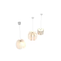 Elegant White Pleated Chandelier Designs Featuring Modern Folded Shapes For Home Decor
