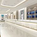 Modern Luxury Jewelry Store Interior With Glass Display Counters Soft Lighting And Showcase Areas