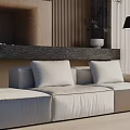 Three-seat sofa 3d model