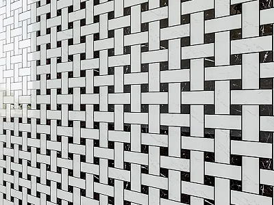 Decorative Woven Marble Component With Interlaced Grid Pattern And Textured Surface 3d model