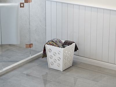 Toilet cabinet back basket model