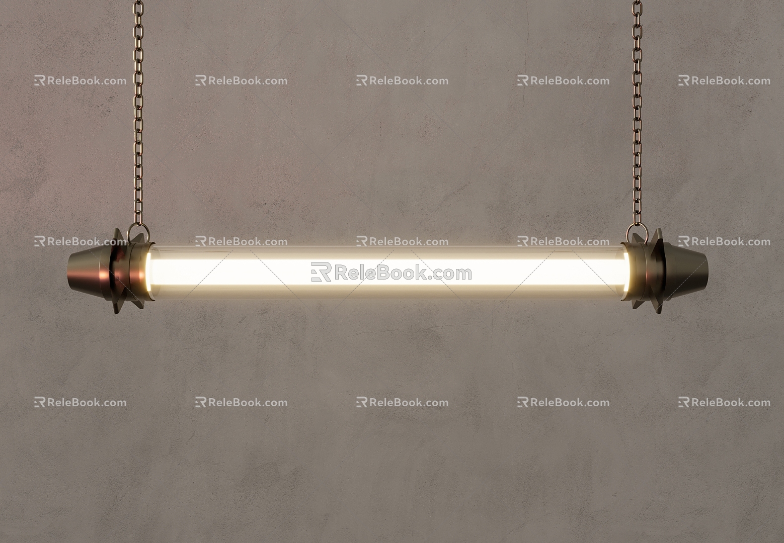 Industrial wind chandelier 3d model