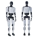 Humanoid Robot Design For Daily Use Household Appliances Front And Back View