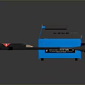 Tactical Weapon Featuring Blue Control Panel With Color Buttons And Accessories Long Rod Red Label