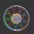 Shiny Chrome Motorcycle Spoke Wheel with Silver Rim and Reflective Surface