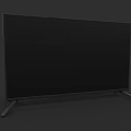 Modern Black Flat Screen Television with Sleek Design and Stable Stand
