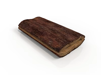 Natural Plant Root Slice With Brown Textured Surface And Organic Wooden Texture 3d model